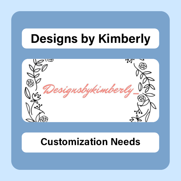 Advertisement for Designs by Kimberly / Publicidad de Designs by Kimberly