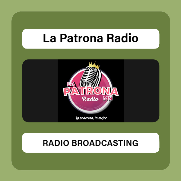 Advertisement for La Patrona Radio / Publicidad de La Patrona Radio